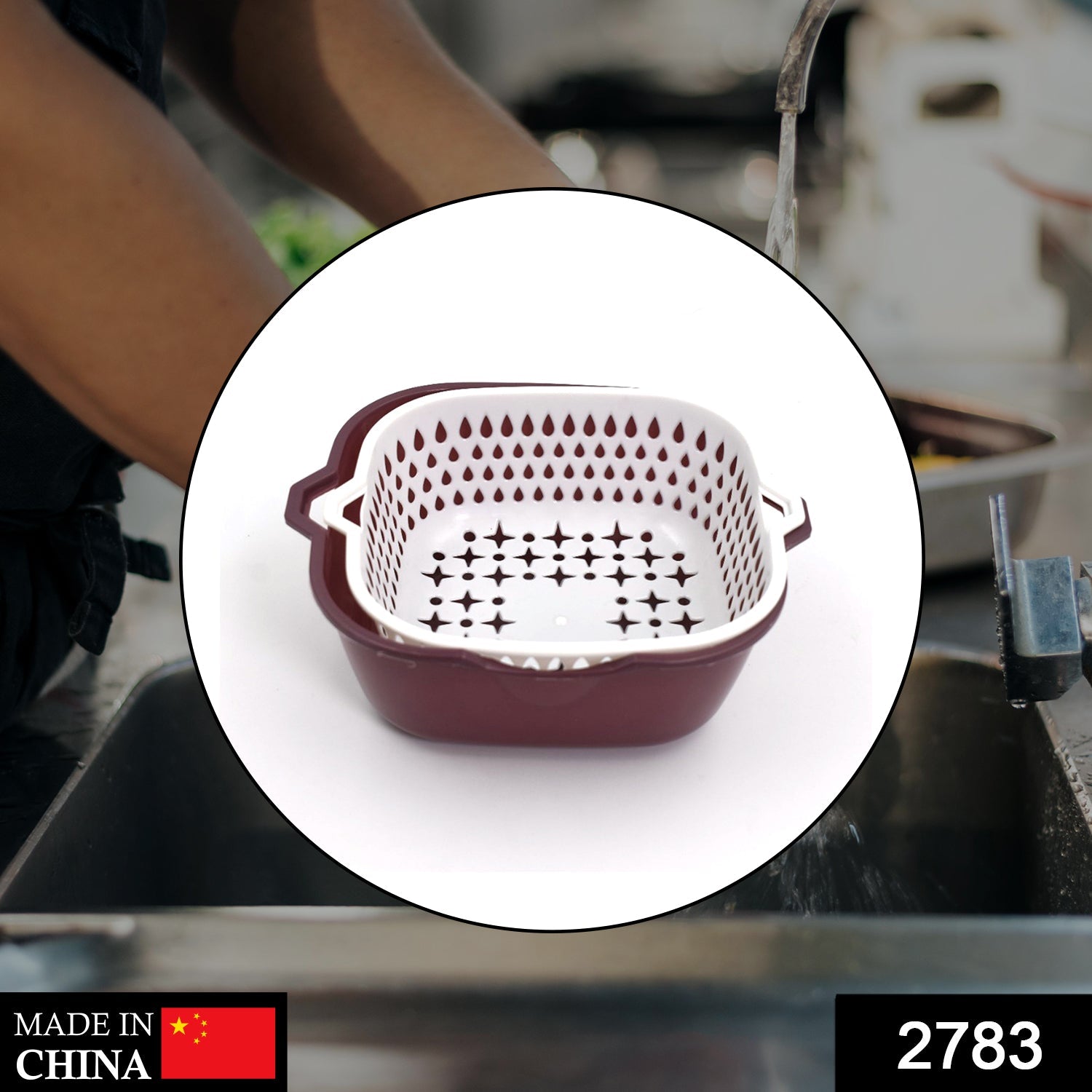2783 2 In 1 Basket Strainer To Rinse Various Types Of Items Like Fruits, Vegetables Etc. DeoDap 2783 2 In 1 Basket Strainer To Rinse Various Types Of Items Like Fruits, Vegetables Etc. DeoDap